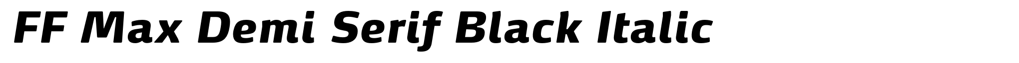 FF Max Demi Serif Black Italic image